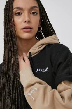 Γυναικεία Χωρίς φερμουάρ Βαμβακερή μπλούζα Puma Title Nine χρώμα: μαύρο, -Puma Κατάστημα unnamed file 1010