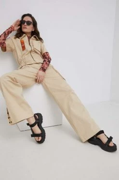 Γυναικεία Ολόσωμες φόρμες Βαμβακερή φόρμα Puma μπεζ,