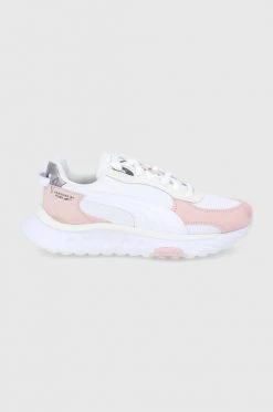 Γυναικεία Sneakers Υποδήματα Puma Wild Rider Soft Metal άσπρο
