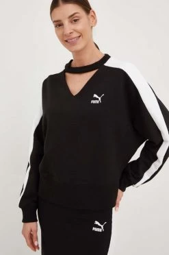 Γυναικεία Χωρίς φερμουάρ Βαμβακερή μπλούζα Puma χρώμα: μαύρο, -Puma Κατάστημα unnamed file 118