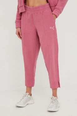 Γυναικεία Παντελόνια φόρμας Παντελόνι φόρμας Puma μοβ