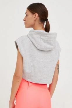 Γυναικεία Χωρίς φερμουάρ Βαμβακερή μπλούζα Puma χρώμα: γκρι, με κουκούλα -Puma Κατάστημα unnamed file 1300