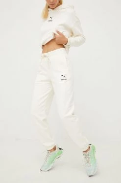 Γυναικεία Παντελόνια φόρμας Βαμβακερό παντελόνι Puma μπεζ