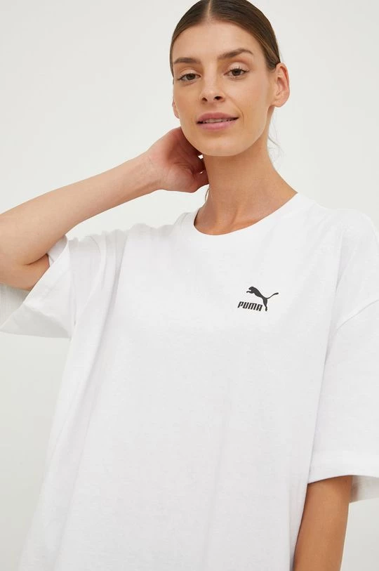 Γυναικεία Κοντομάνικο Βαμβακερό μπλουζάκι Puma άσπρο 1 Γυναικεία Κοντομάνικο Βαμβακερό μπλουζάκι Puma άσπρο