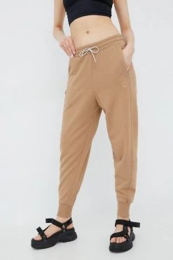 Γυναικεία Παντελόνια φόρμας Βαμβακερό παντελόνι Puma χρώμα: καφέ