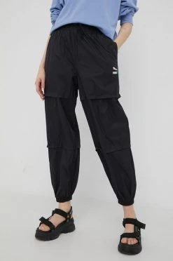 Γυναικεία Παντελόνια φόρμας Παντελόνι φόρμας Puma χρώμα: μαύρο,