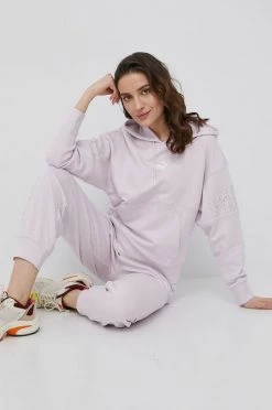 Γυναικεία Παντελόνια φόρμας Βαμβακερό παντελόνι Puma χρώμα: μοβ -Puma Κατάστημα unnamed file 1815