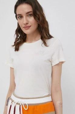 Γυναικεία Κοντομάνικο Βαμβακερό μπλουζάκι Puma μπεζ