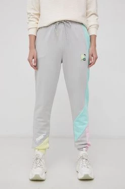 Γυναικεία Παντελόνια φόρμας Βαμβακερό παντελόνι Puma χρώμα: γκρι