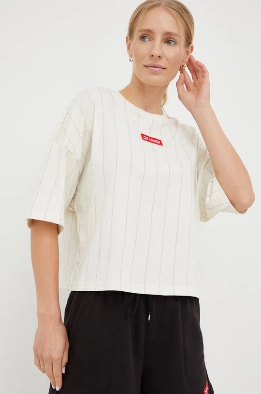 Γυναικεία Κοντομάνικο Βαμβακερό μπλουζάκι Puma Puma X Coca Cola μπεζ 4 Γυναικεία Κοντομάνικο Βαμβακερό μπλουζάκι Puma Puma X Coca Cola μπεζ - Image 4