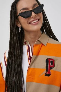 Γυναικεία Μακρυμάνικο Βαμβακερή μπλούζα με μακριά μανίκια Puma Title Nine χρώμα: πορτοκαλί, -Puma Κατάστημα unnamed file 2370