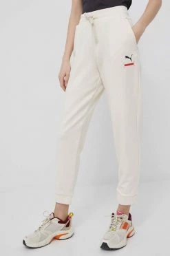 Γυναικεία Παντελόνια φόρμας Παντελόνι Puma χρώμα: μπεζ