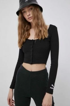 Γυναικεία Μακρυμάνικο Longsleeve Puma χρώμα: μαύρο