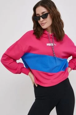 Γυναικεία Χωρίς φερμουάρ Puma - Βαμβακερή μπλούζα φούξια -Puma Κατάστημα unnamed file 2455