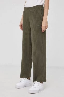 Γυναικεία Παντελόνια φόρμας Puma - Παντελόνι σκούρο πράσινο