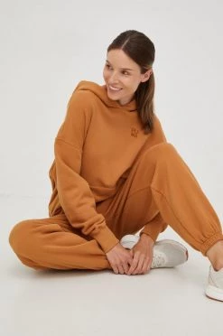 Γυναικεία Χωρίς φερμουάρ Βαμβακερή μπλούζα Puma χρώμα: καφέ,