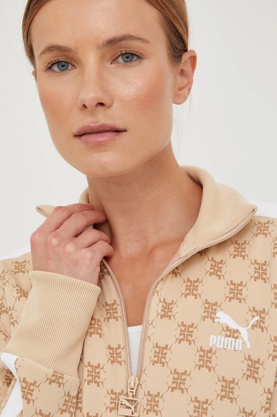 Γυναικεία Με φερμουάρ Μπλούζα Puma μπεζ, 4 Γυναικεία Με φερμουάρ Μπλούζα Puma μπεζ, - Image 4
