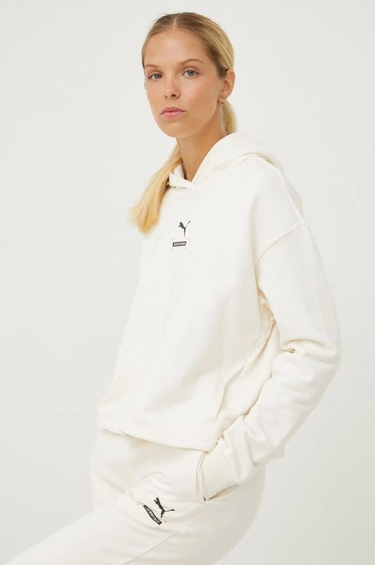 Γυναικεία Χωρίς φερμουάρ Βαμβακερή μπλούζα Puma χρώμα: μπεζ, 1 Γυναικεία Χωρίς φερμουάρ Βαμβακερή μπλούζα Puma χρώμα: μπεζ,