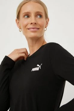 Γυναικεία Μακρυμάνικο Βαμβακερή μπλούζα με μακριά μανίκια Puma μαύρο
