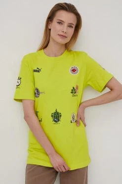 Γυναικεία Κοντομάνικο Βαμβακερό μπλουζάκι Puma Puma X Liberty πράσινο