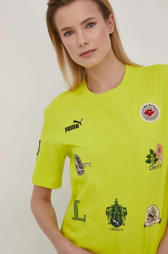 Γυναικεία Κοντομάνικο Βαμβακερό μπλουζάκι Puma Puma X Liberty πράσινο 2 Γυναικεία Κοντομάνικο Βαμβακερό μπλουζάκι Puma Puma X Liberty πράσινο - Image 2