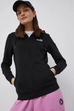 Γυναικεία Με φερμουάρ Μπλούζα Puma χρώμα: μαύρο, -Puma Κατάστημα unnamed file 2820