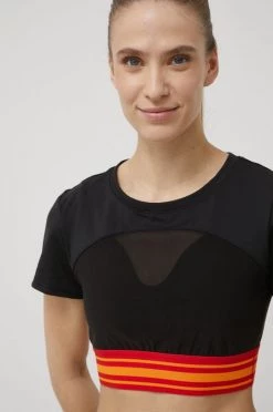 Γυναικεία Κοντομάνικο Μπλουζάκι Puma Title Nine χρώμα: μαύρο