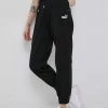 Γυναικεία Παντελόνια φόρμας Βαμβακερό παντελόνι Puma χρώμα: μαύρο
