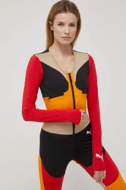 Γυναικεία Μακρυμάνικο Longsleeve Puma Title Nine χρώμα: κόκκινο