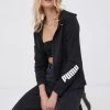 Γυναικεία Με φερμουάρ Μπλούζα Puma χρώμα: μαύρο