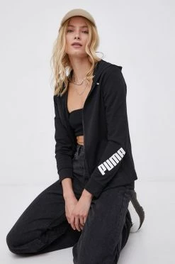Γυναικεία Με φερμουάρ Μπλούζα Puma χρώμα: μαύρο