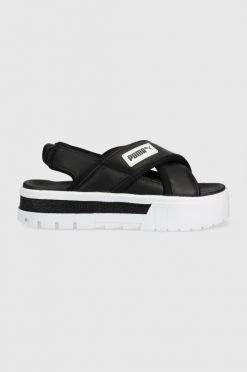 Γυναικεία Σανδάλια Δερμάτινα σανδάλια Puma Mayze Sandal L Wns μαύρο