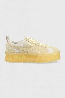 Γυναικεία Sneakers Σουέτ αθλητικά παπούτσια Puma Mayze Mono Wns κίτρινο