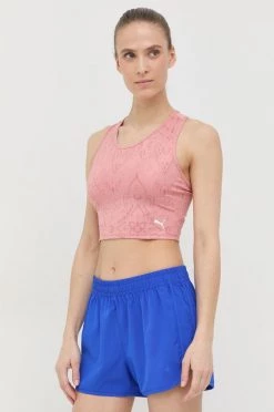 Γυναικεία Αμάνικος Τοπ προπόνησης Puma Studio ροζ