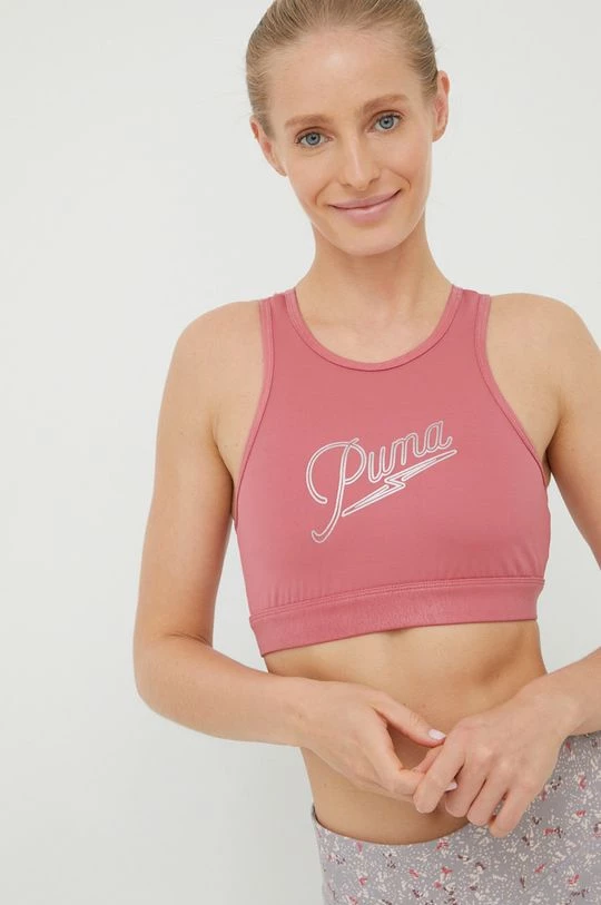Γυναικεία Αθλητικά σουτιέν Αθλητικό σουτιέν Puma Moto ροζ 1 Γυναικεία Αθλητικά σουτιέν Αθλητικό σουτιέν Puma Moto ροζ