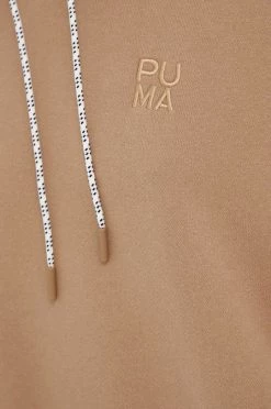 Γυναικεία Χωρίς φερμουάρ Βαμβακερή μπλούζα Puma χρώμα: καφέ, -Puma Κατάστημα unnamed file 3342