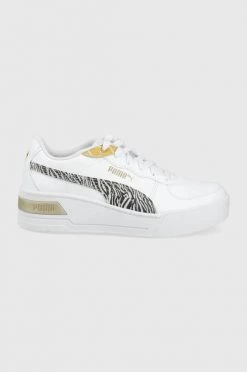 Γυναικεία Sneakers Υποδήματα Puma Puma Skye Wedge Safari άσπρο