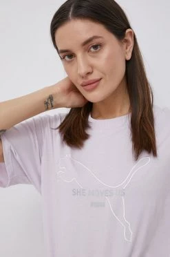 Γυναικεία Κοντομάνικο Μπλουζάκι Puma χρώμα: μοβ -Puma Κατάστημα unnamed file 3398