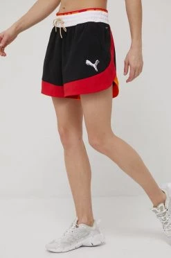 Γυναικεία Σορτς Puma Title Nine χρώμα: μαύρο,