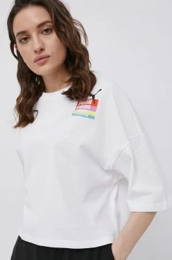 Γυναικεία Κοντομάνικο Βαμβακερό μπλουζάκι Puma άσπρο -Puma Κατάστημα unnamed file 3439