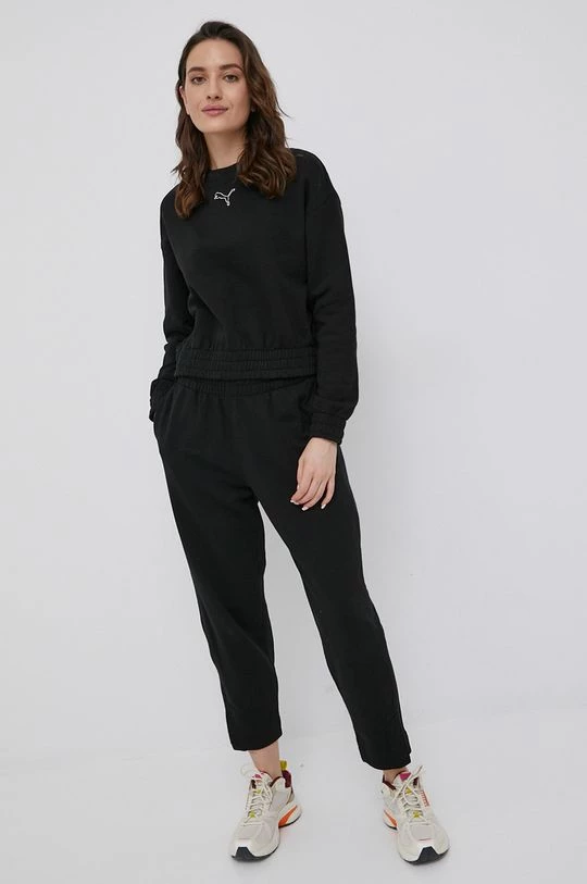 Γυναικεία Χωρίς φερμουάρ Βαμβακερή μπλούζα Puma χρώμα: μαύρο, 2 Γυναικεία Χωρίς φερμουάρ Βαμβακερή μπλούζα Puma χρώμα: μαύρο, - Image 2