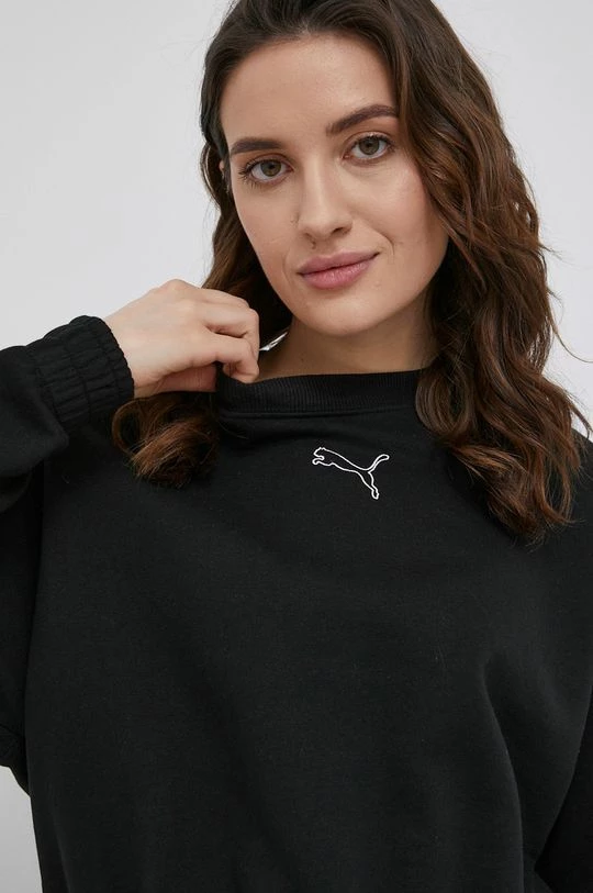 Γυναικεία Χωρίς φερμουάρ Βαμβακερή μπλούζα Puma χρώμα: μαύρο, 4 Γυναικεία Χωρίς φερμουάρ Βαμβακερή μπλούζα Puma χρώμα: μαύρο, - Image 4