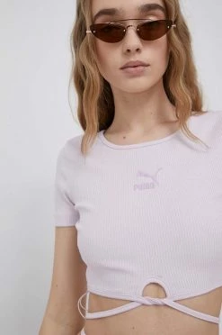 Γυναικεία Κοντομάνικο Top Puma χρώμα: μοβ -Puma Κατάστημα unnamed file 3473