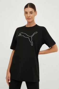 Γυναικεία Κοντομάνικο Βαμβακερό μπλουζάκι Puma μαύρο
