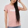 Γυναικεία Κοντομάνικο Παιδικό βαμβακερό μπλουζάκι Puma ροζ