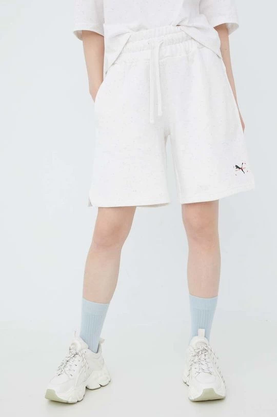 Γυναικεία Σορτς Βαμβακερό σορτσάκι Puma άσπρο, 1 Γυναικεία Σορτς Βαμβακερό σορτσάκι Puma άσπρο,