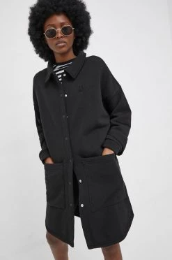 Γυναικεία Πουκάμισα Βαμβακερό πουκάμισο Puma χρώμα: μαύρο,