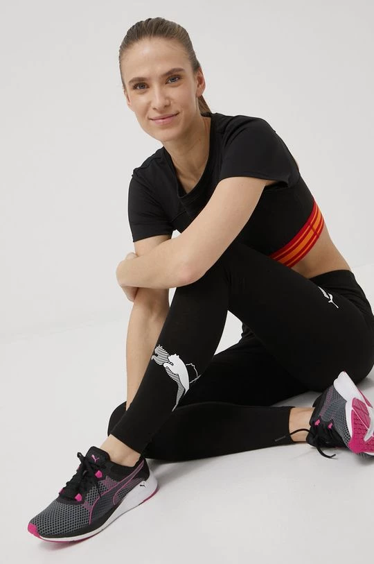 Γυναικεία Κολάν Puma Power Graphic χρώμα: μαύρο 2 Γυναικεία Κολάν Puma Power Graphic χρώμα: μαύρο - Image 2
