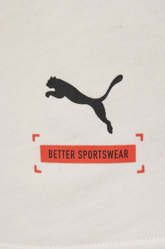 Γυναικεία Σορτς Βαμβακερό σορτσάκι Puma χρώμα: μπεζ, 4 Γυναικεία Σορτς Βαμβακερό σορτσάκι Puma χρώμα: μπεζ, - Image 4