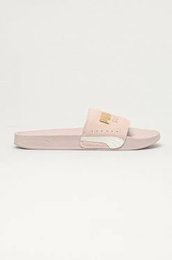 Puma Κατάστημα 28 Γυναικεία Σαγιονάρες Δερμάτινες παντόφλες Puma χρώμα: ροζ